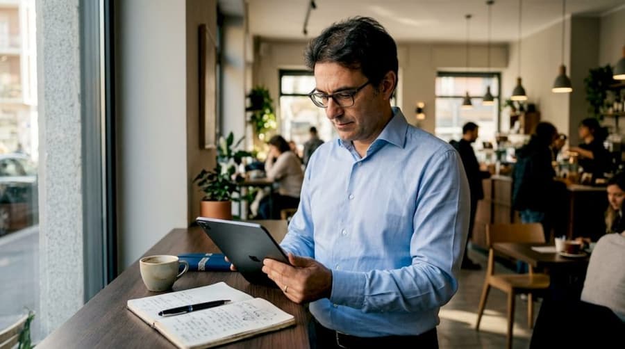 Esperto di SEO per ecommerce al lavoro in ufficio