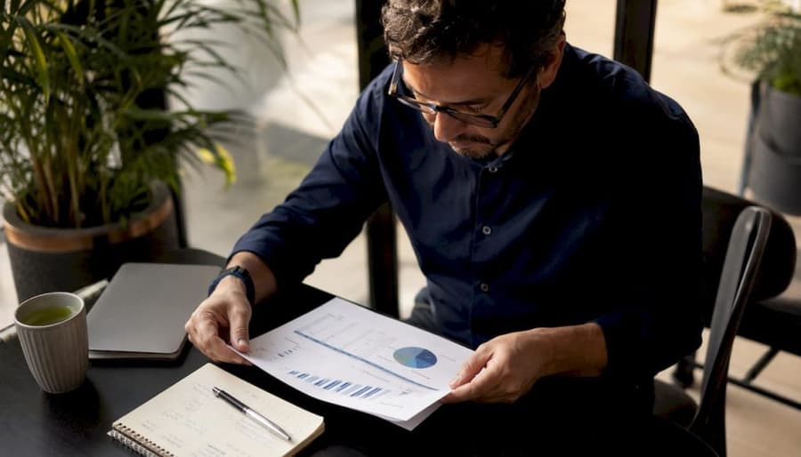 Imprenditore che analizza i costi complessivi (TCO) di un sistema ERP