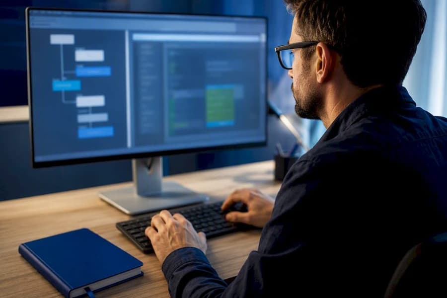 Avvio in 2–8 settimane: integrare SDI e ERP per PMI italiane 1 Tecnico che configura l'integrazione tra ERP e SDI