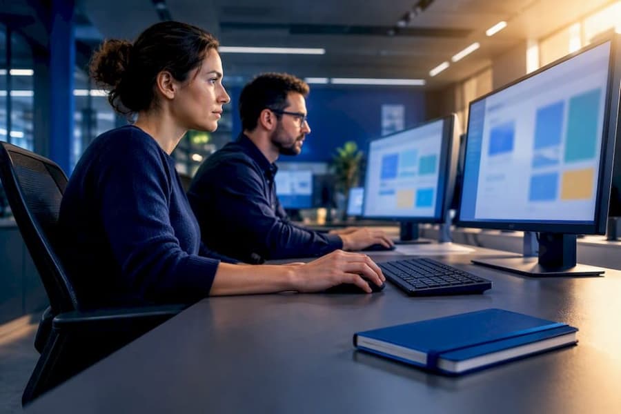 SdI ecommerce ERP: come integrare i due sistemi senza scarti 1 Gli operatori controllano l'integrazione ERP e le fatture