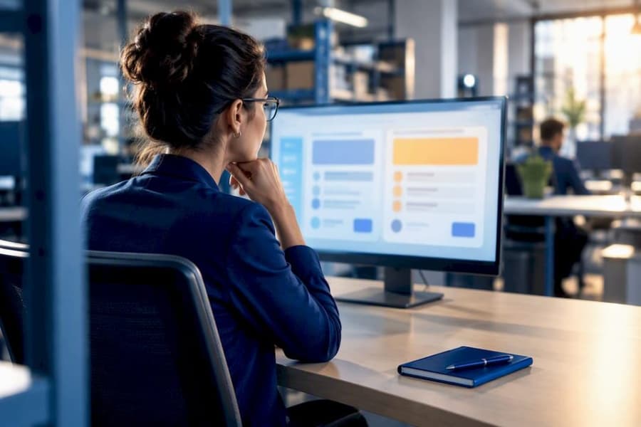 Come scegliere un gestionale: guida pratica per PMI 1 Il responsabile confronta i software gestionali in azienda
