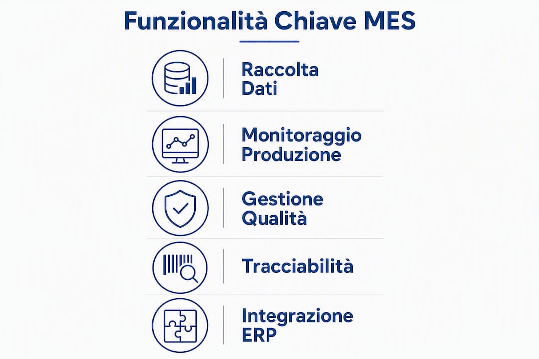 Le principali funzionalità di un sistema MES dedicate alle PMI: un’infografica per capire come ottimizzare la produzione