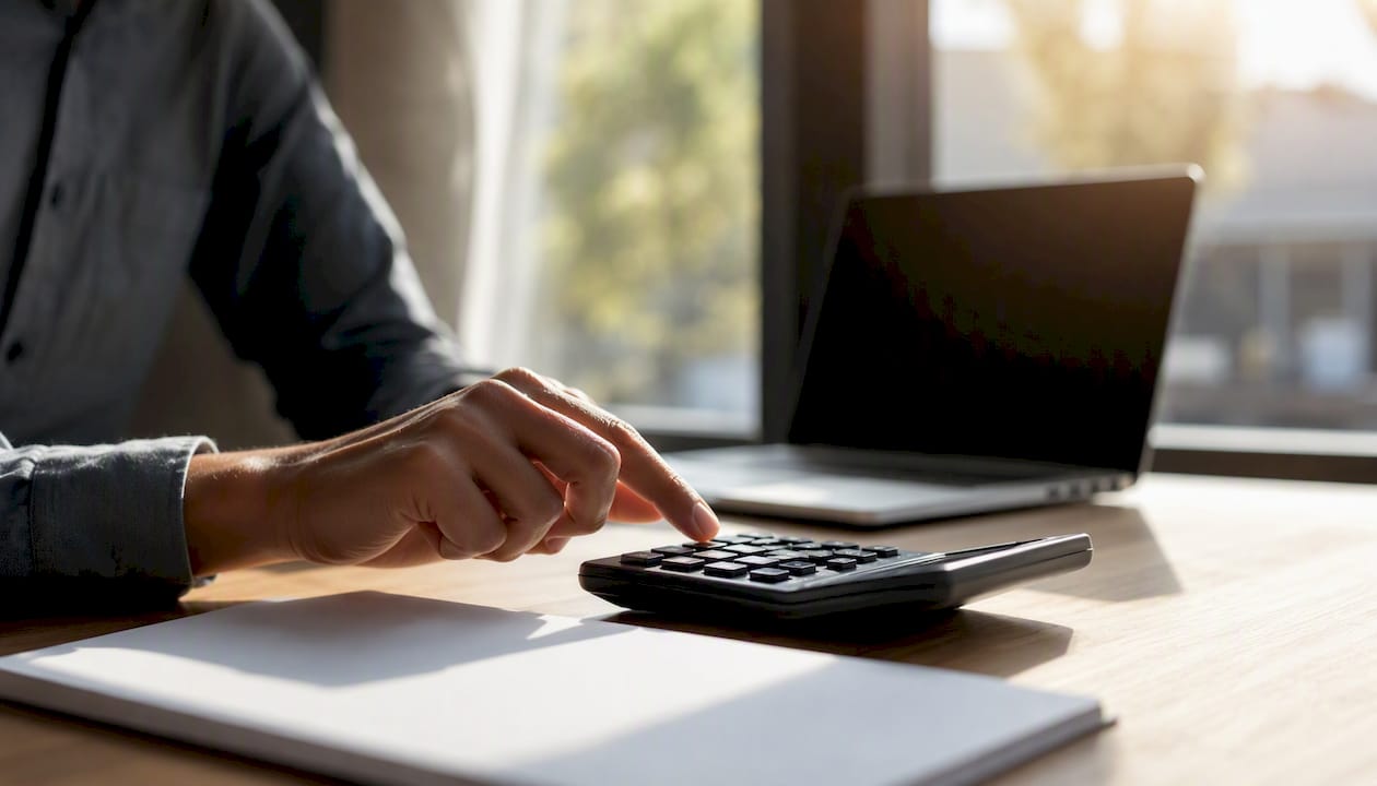 Intrastat in ERP: la guida operativa per la conformità 3 Mani che digitano sulla calcolatrice per verificare e confrontare i dati
