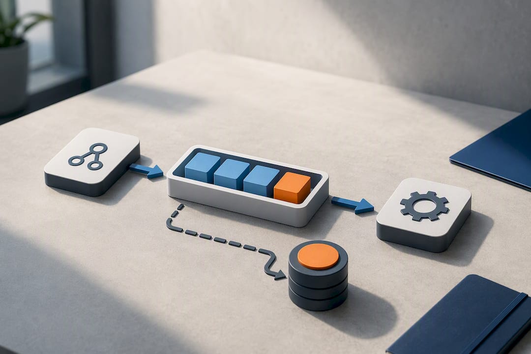 Integrazione Shopify ERP: come collegare vendite e gestionale 2 Flusso webhook per la coda dei worker ERP
